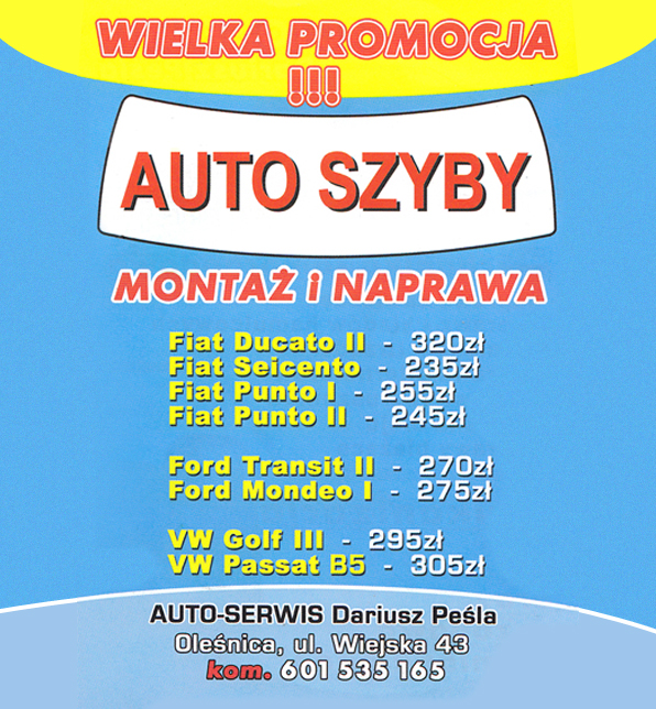 Promocje Auto Serwis Oleśnica